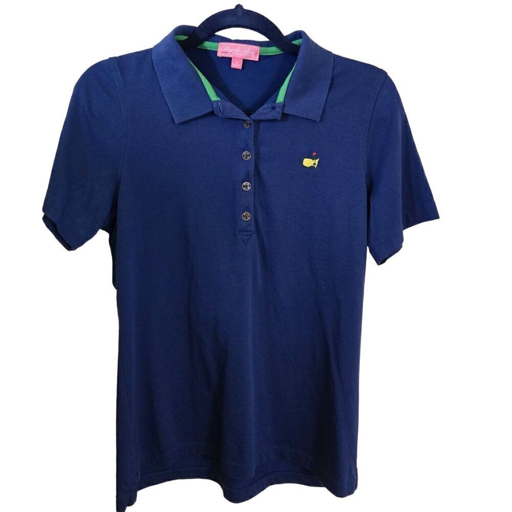 Magnolia Lane Collection Master's Logo Augusta Golf Navy Polo Shirt Size M